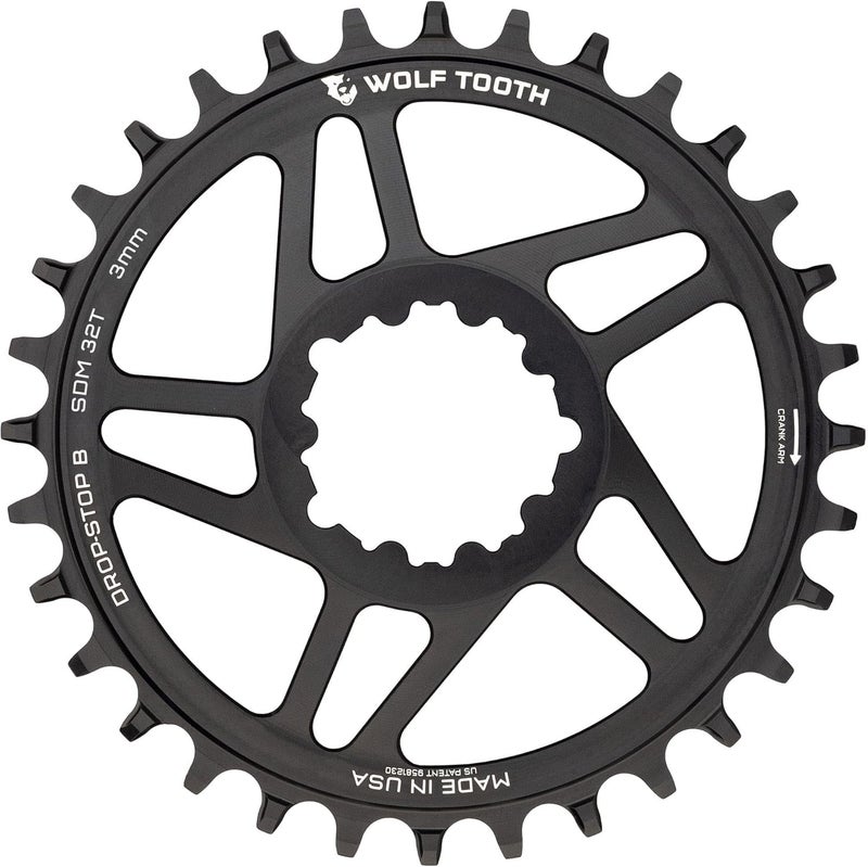 Wolf Tooth Boost Compatible SRAM Direct Mount Chainring - Drop-Stop B by Components - Image 1